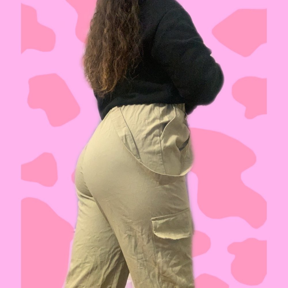 Missguided coordinating cargo pants in beige - Picture 4 of 4